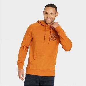NWT Mother Earth University Orange French Terry Fleece Hoodie